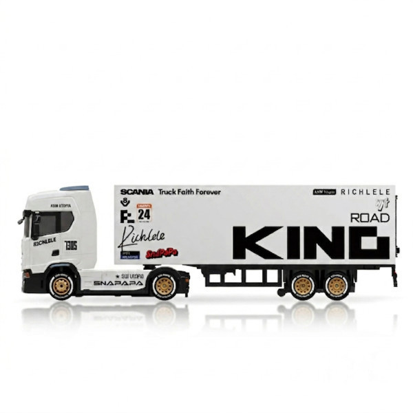 1:64 SCANIA鷗翼門遙控拖車（問南風） ｜ 🐶 狗狗雞 🐔